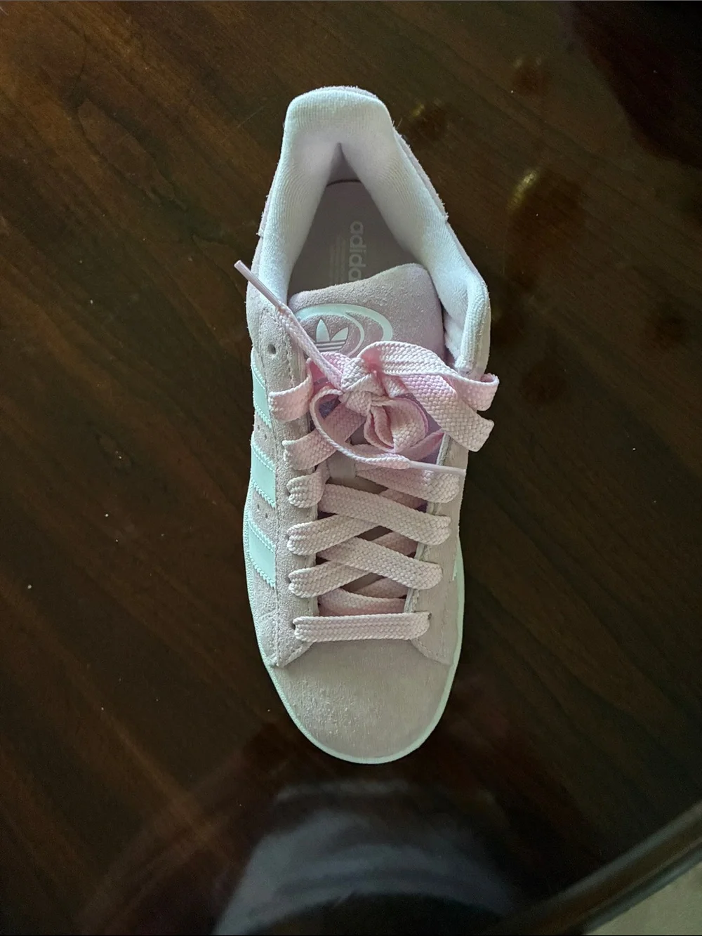 adidas Pink Suede Women's Sneakers with White Stripes see note for size